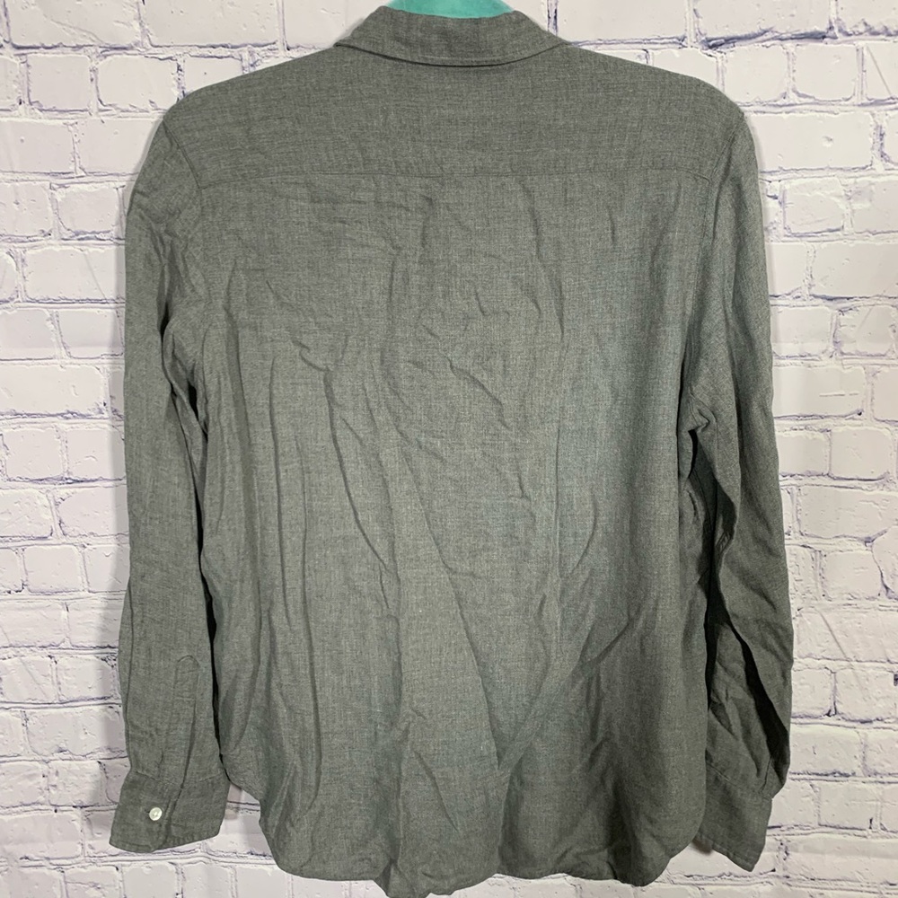 Frank & Eileen Mens Button Down Shirt Gray Size XS Modal Casual Business Minimal - Picture 7 of 9